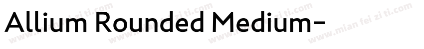 Allium Rounded Medium字体转换